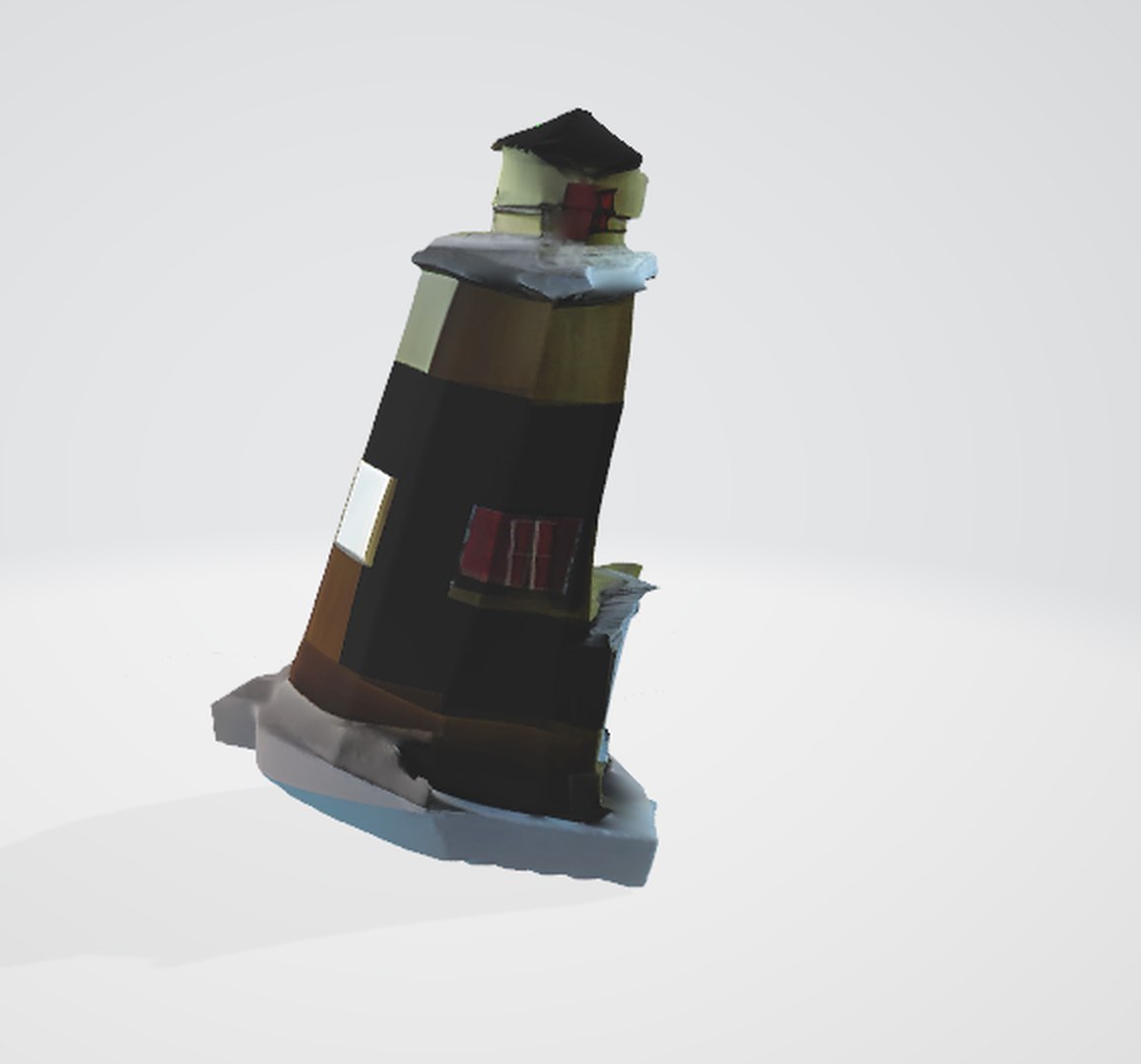 3D Miniature Playset Lighthouse 3D Render Low-poly 3D Model Model ...