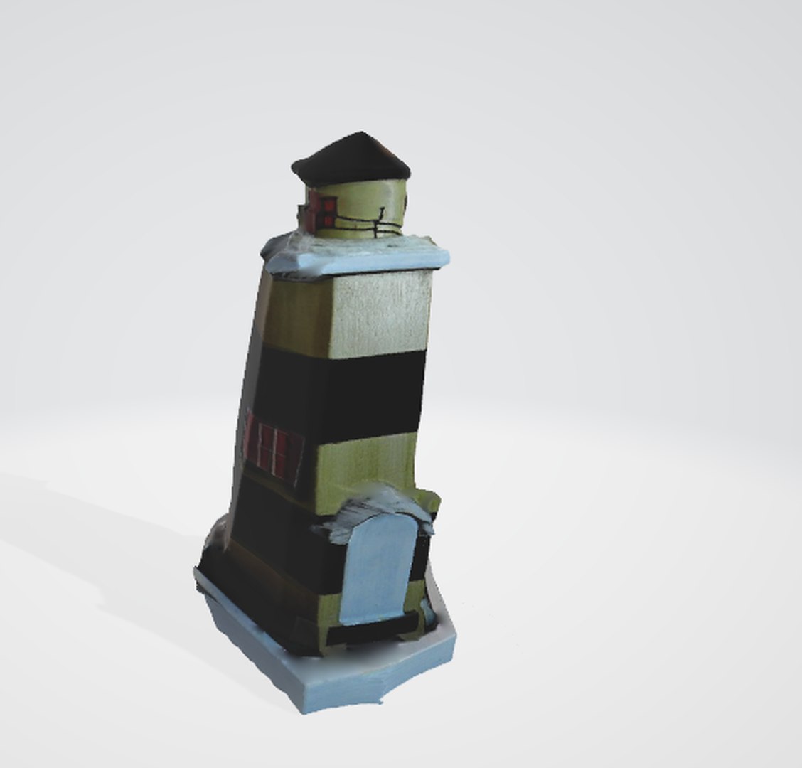 3D Miniature Playset Lighthouse 3D Render Low-poly 3D Model Model ...