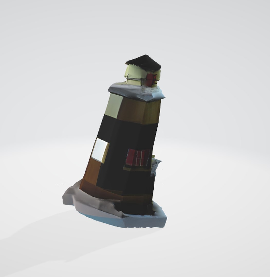 3D Miniature Playset Lighthouse 3D Render Low-poly 3D Model Model ...