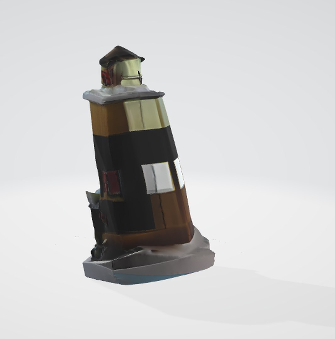 3D Miniature Playset Lighthouse 3D Render Low-poly 3D Model Model ...