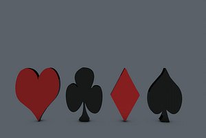 3d model of playing card
