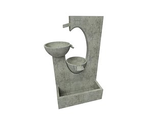 3D model Fountain garden