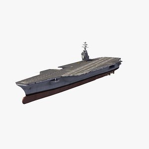 3D uss f aircraft carrier model