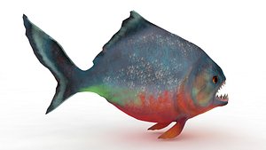 3D Piranha fish model