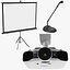 3D model real conference equipment