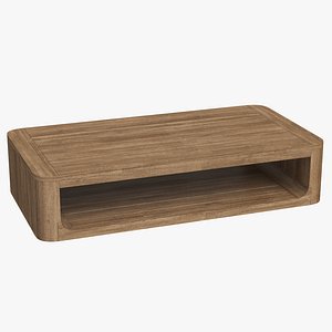 RH Oslo Open Teak Rectangular Coffee Table
