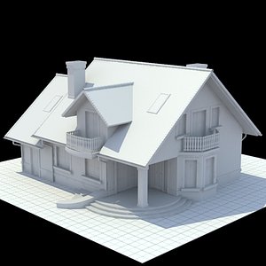 3d single-family house