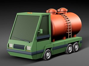 3D cartoon car