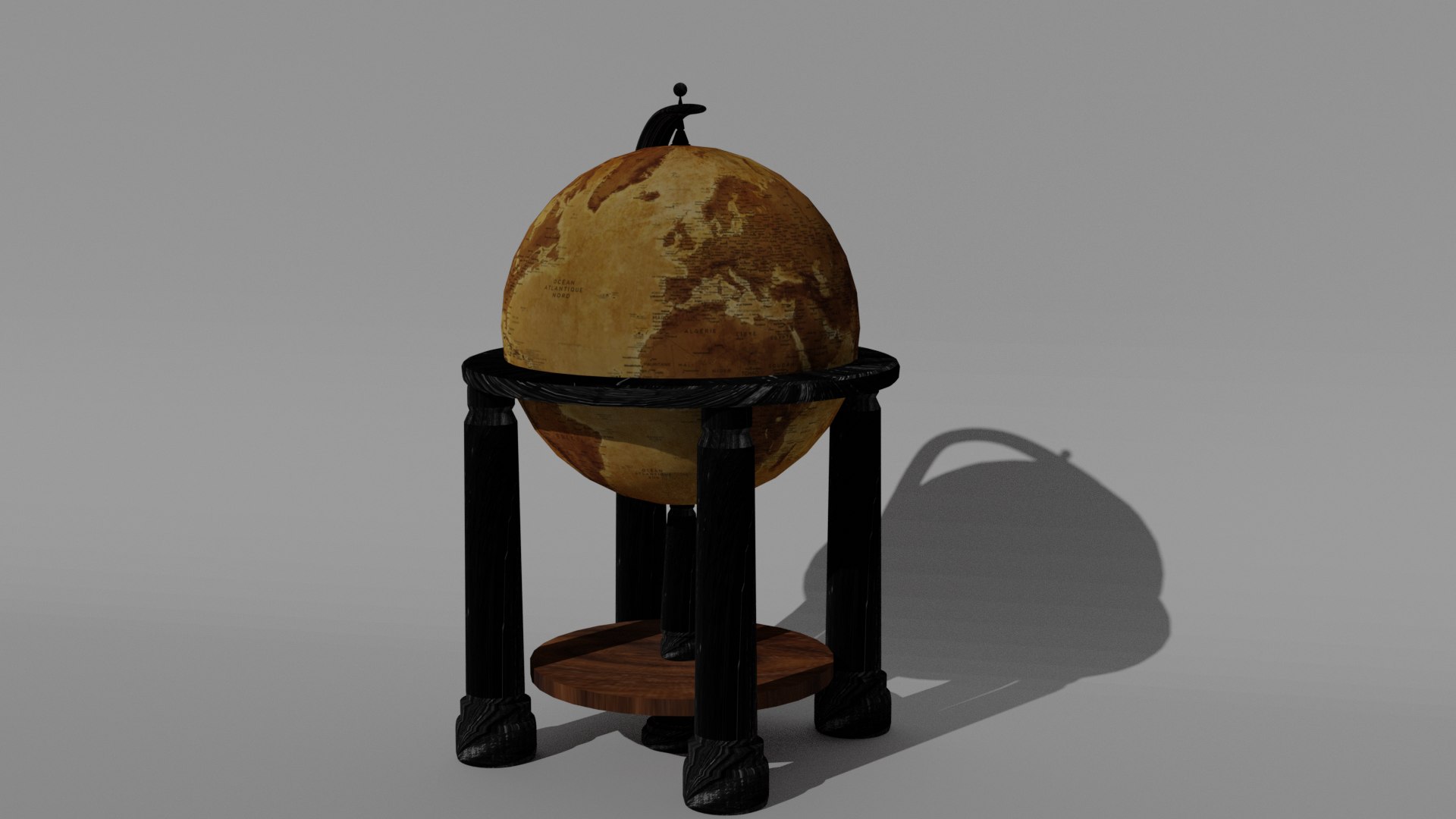 Terrestrial Globe Vintage 3D Model - TurboSquid 1956601
