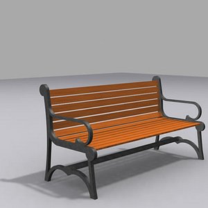 park bench 02 model