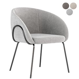 Xander Fabric Dining Chair 3D