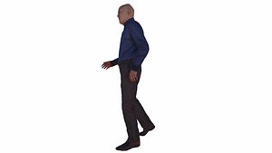 3D model Caucasian senior man