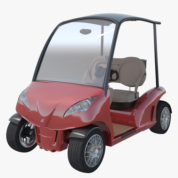 3d model luxury golf cart garia