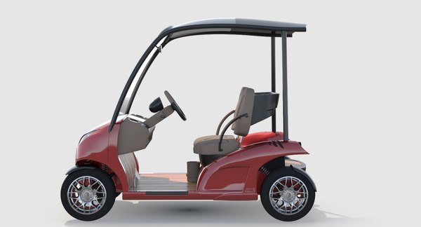 3d model luxury golf cart garia