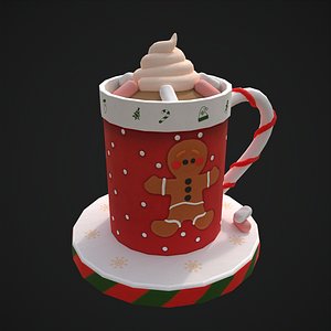 3D Ginger Bread Hot Chocolate model