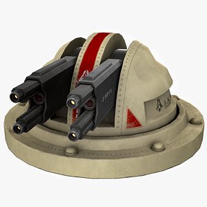 3D sci fi energy turret