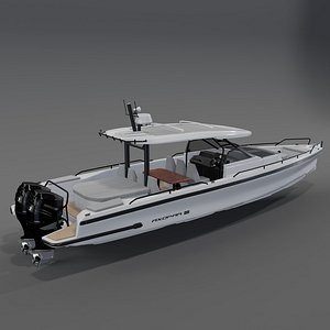 Axopar 37 Sun Top 3D Rendering PBR 3D model