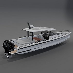 Axopar 37 Sun Top 3D Rendering PBR
