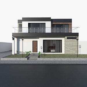 3D Small House - Sketchup pro 2021   Vray model