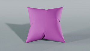 3D Pillow Color Brown Low-Poly Game Ready model