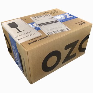 3D online store package parcel model