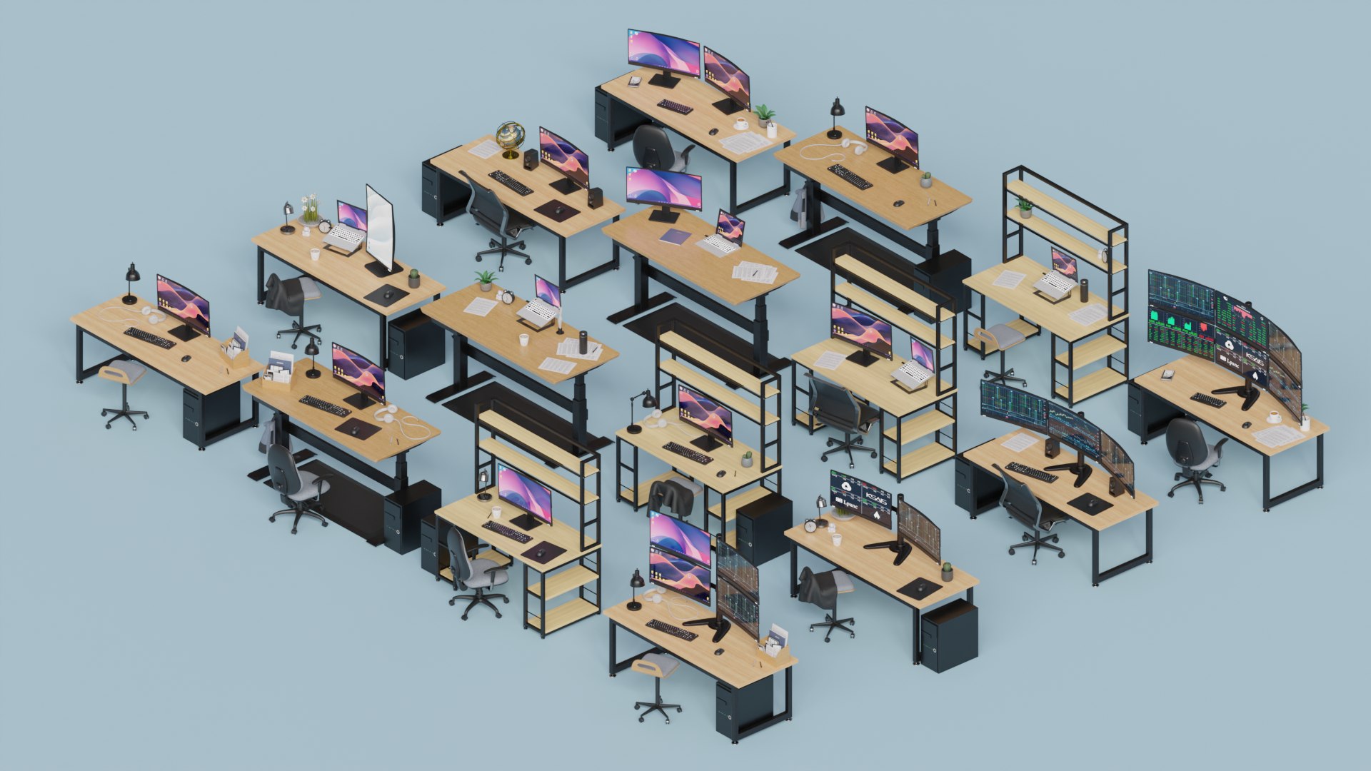 3D Modular Office Desk Set 16 Assembled Models  and 44 Modular Components https://p.turbosquid.com/ts-thumb/FX/VtT8Ep/kq/render_02/png/1743164337/1920x1080/fit_q87/444d7e9f3db56a17380cf78ed544daf4d4363933/render_02.jpg