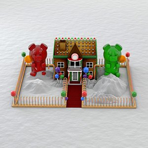 3D holidays gingerbread house