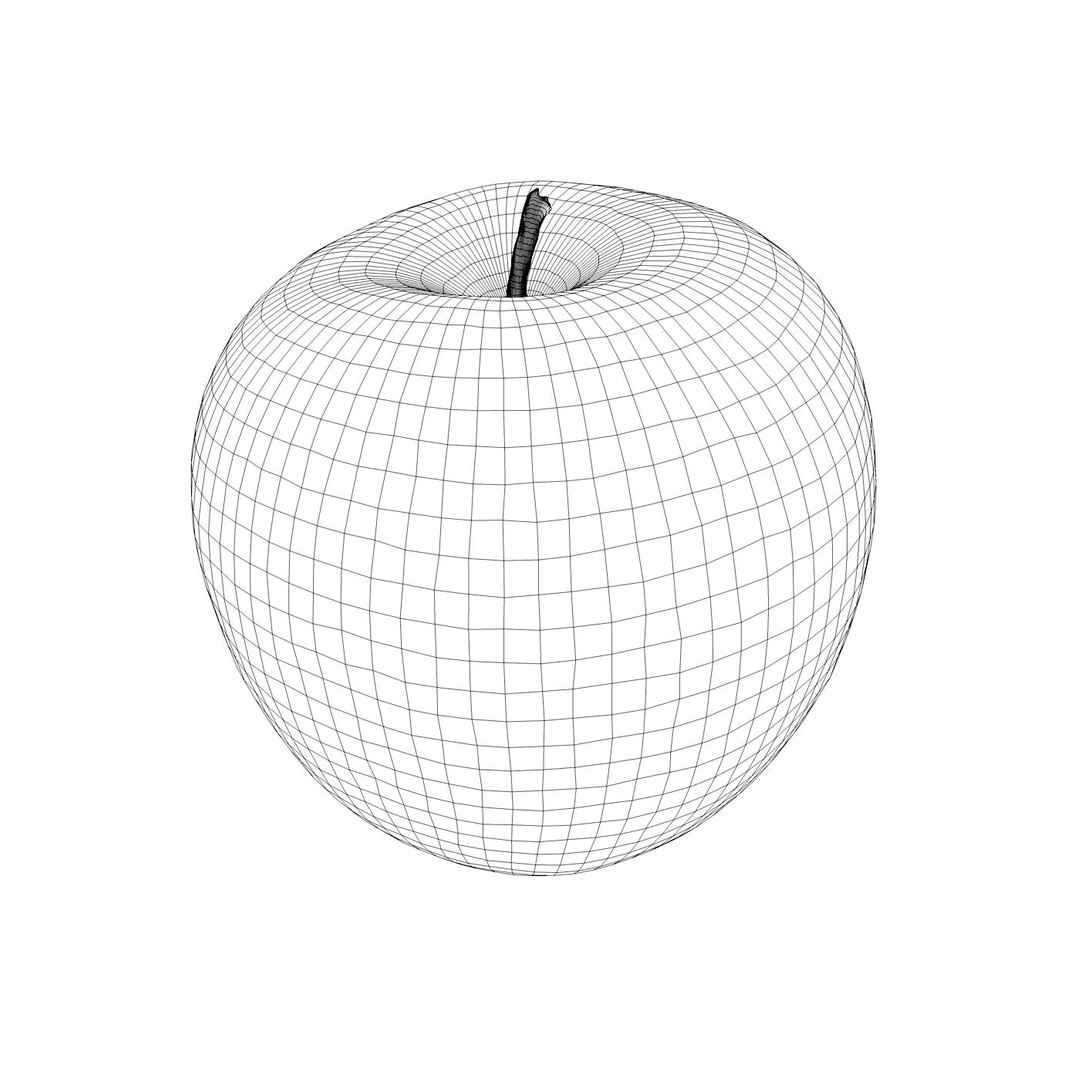 3D Closeup Granny Smith Apple Model TurboSquid 1259731