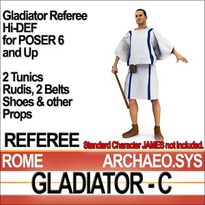 roman gladiator referee set 3ds