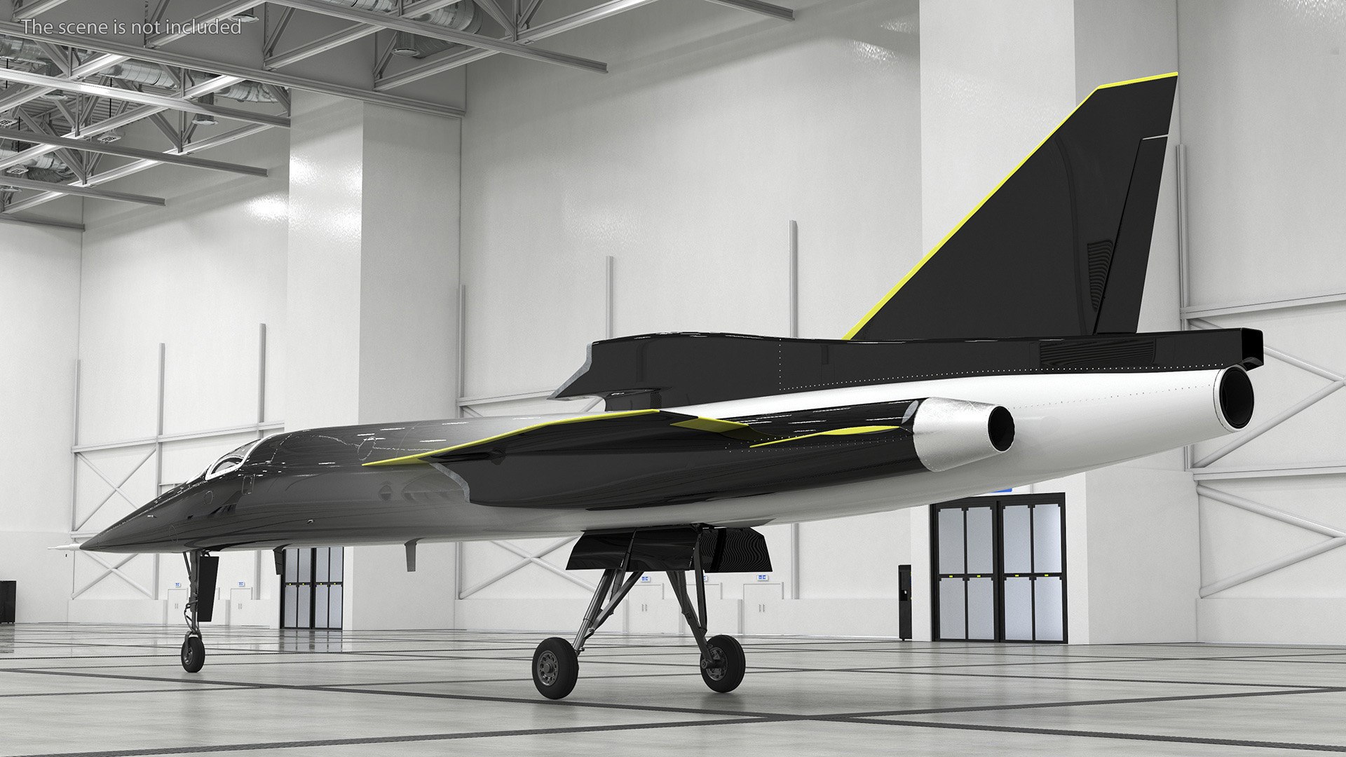 3D Prototype Supersonic Plane Dark Grey Rigged For Maya - TurboSquid ...