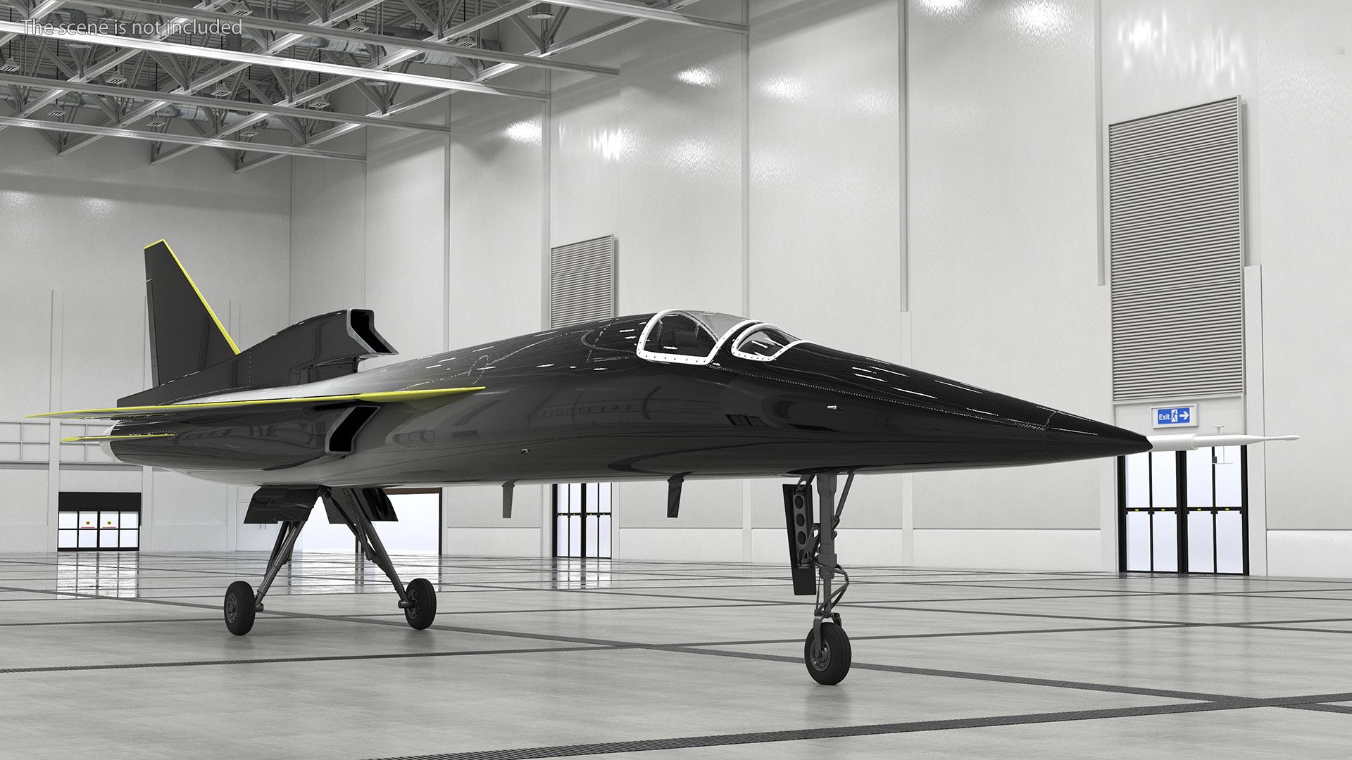 3D Prototype Supersonic Plane Dark Grey Rigged For Maya - TurboSquid ...