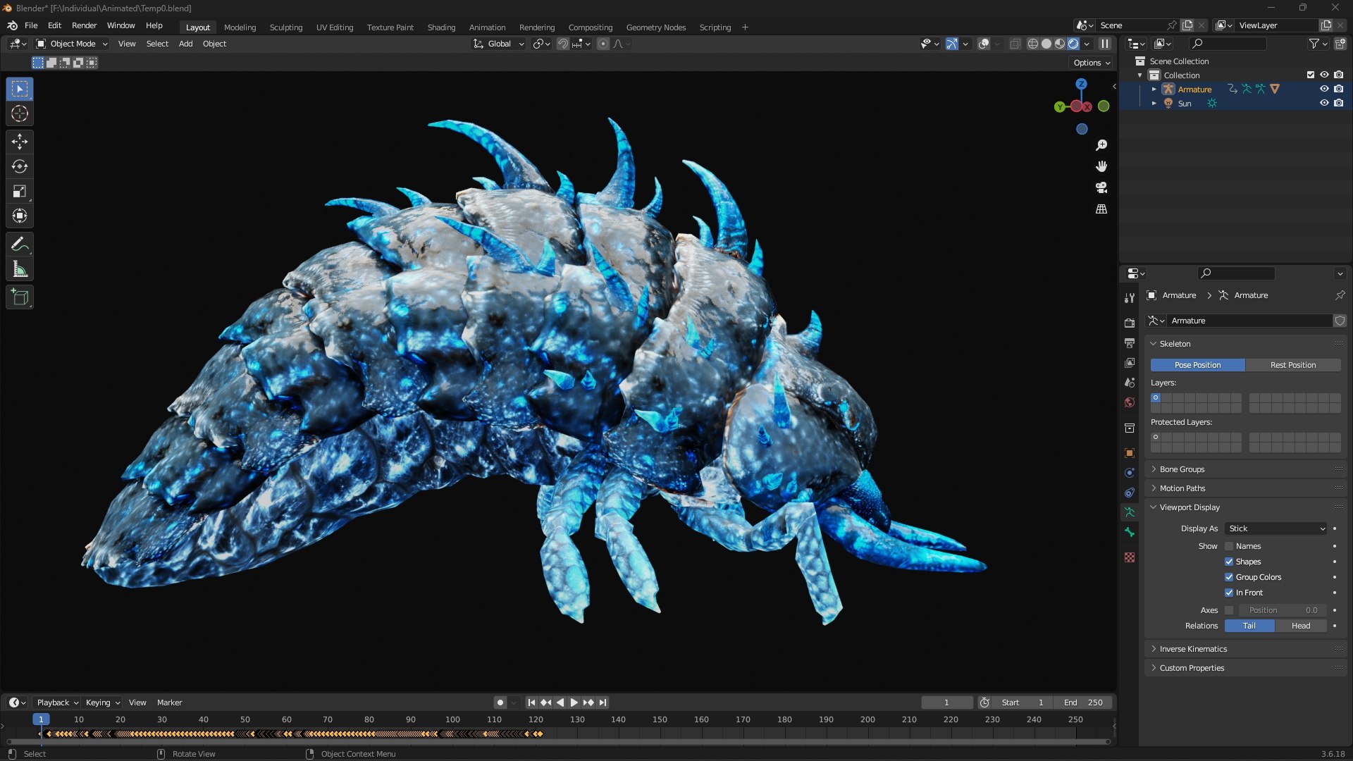 3D model Larva-V2e https://p.turbosquid.com/ts-thumb/FX/ZRTsWw/fI/wireframe5/jpg/1778811203/1920x1080/fit_q87/e800e93edc56d599f2e3e18a7534ce75a877f41a/wireframe5.jpg