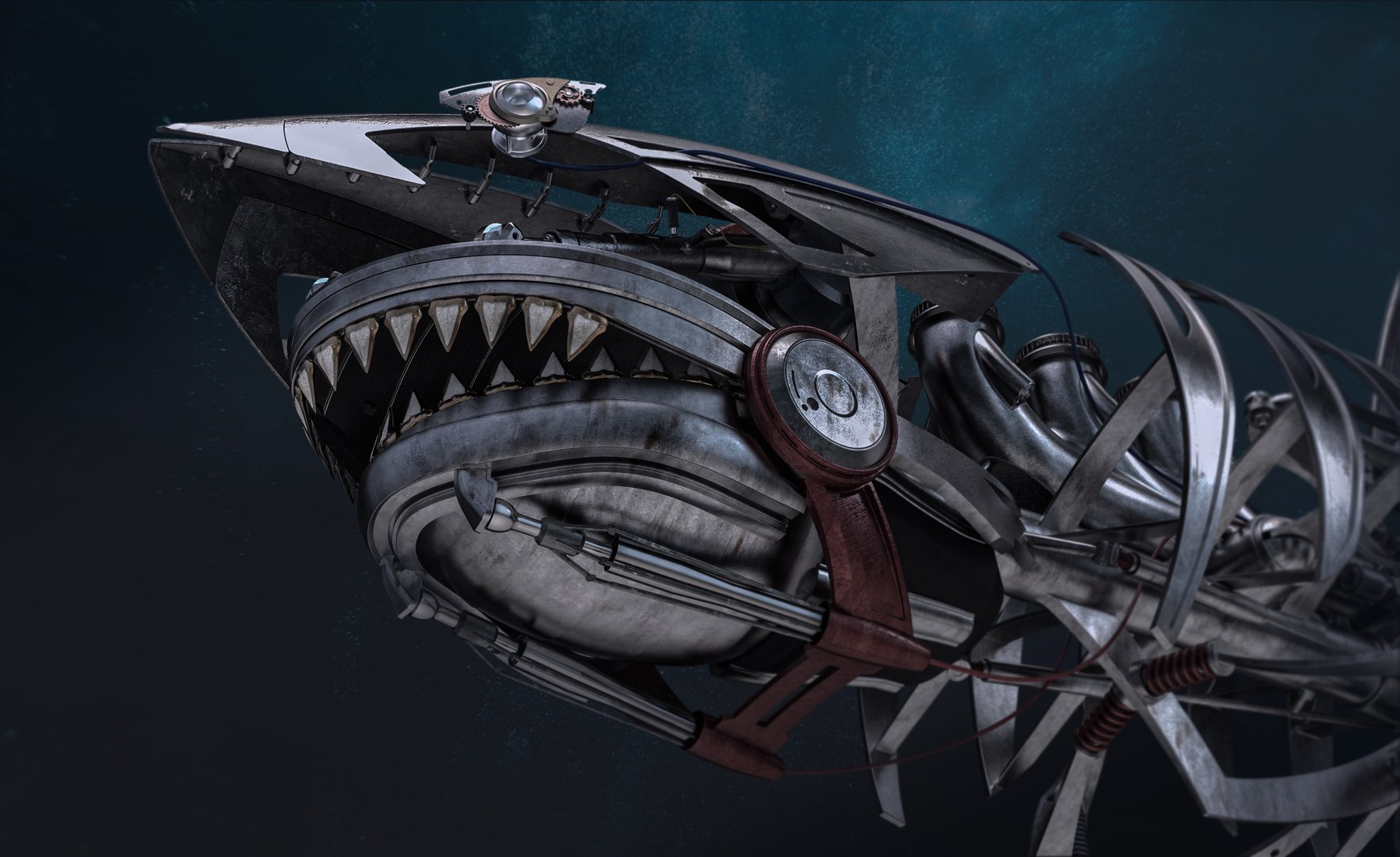 3D Metal robot shark https://p.turbosquid.com/ts-thumb/FX/bCok2x/CV/squalo4/jpg/1619524206/1920x1080/fit_q87/7ba07a2260e7961c14089b5be92ffe499f0270cf/squalo4.jpg
