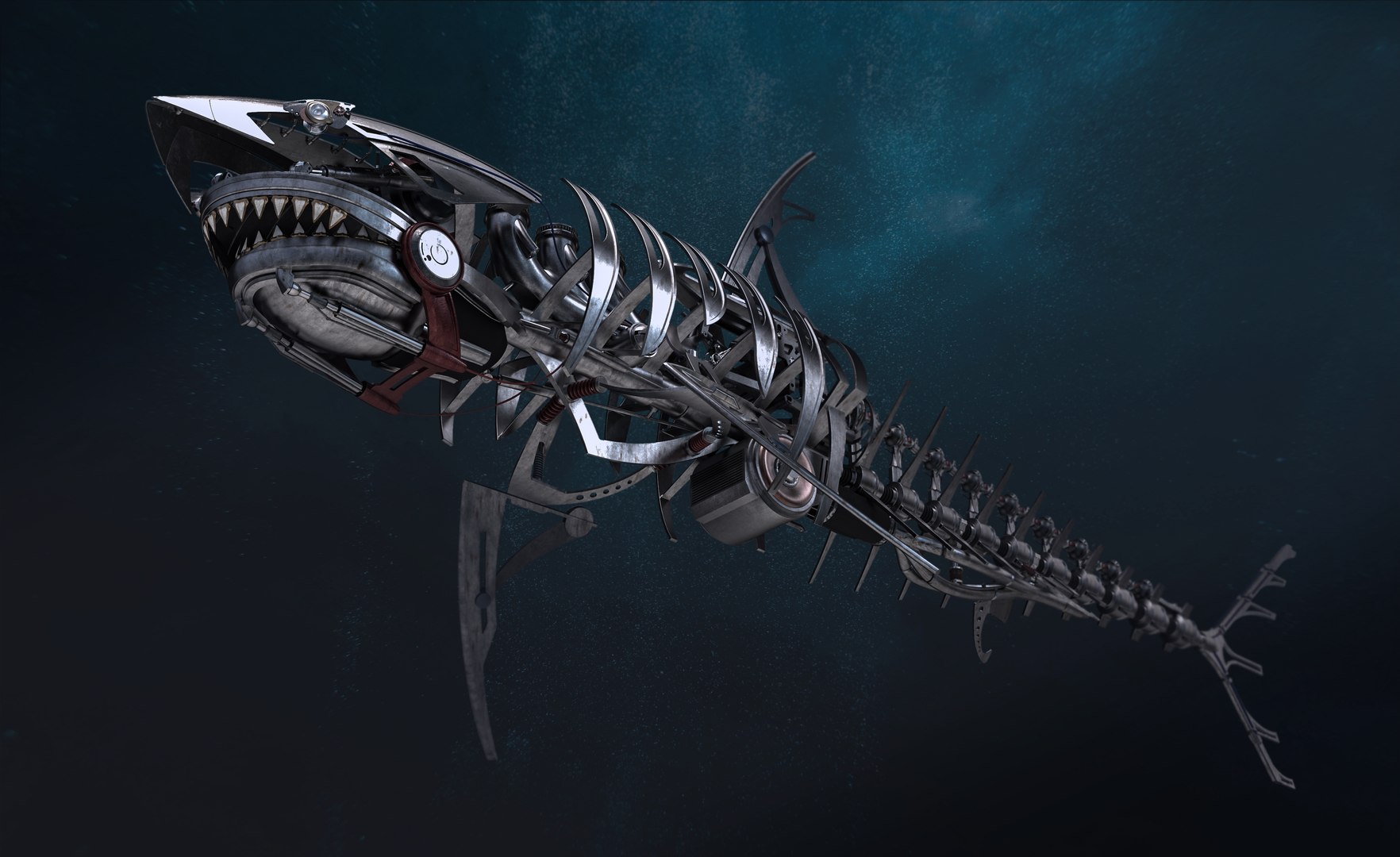 3D Metal robot shark https://p.turbosquid.com/ts-thumb/FX/bCok2x/vi/squalo2/jpg/1619524192/1920x1080/fit_q87/605c6702dbef1de8ebc94f90c939715e3cf15009/squalo2.jpg
