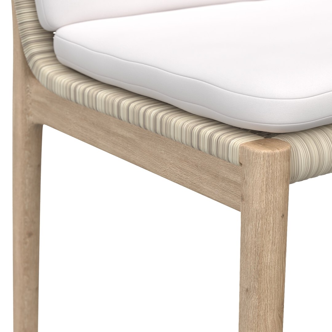 3D Mesa Teak Dining Side Chair TurboSquid 2085389