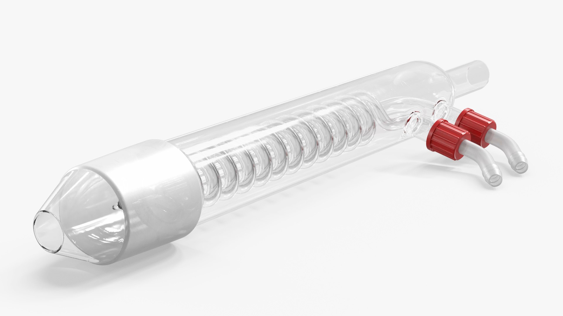 Dimroth Condenser Laboratory Glass Clear 3D model preview