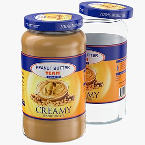 peanut butter glass jar 3D model