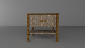 nightstand modeled 3D model
