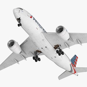 3D airbus a350-800 american airlines