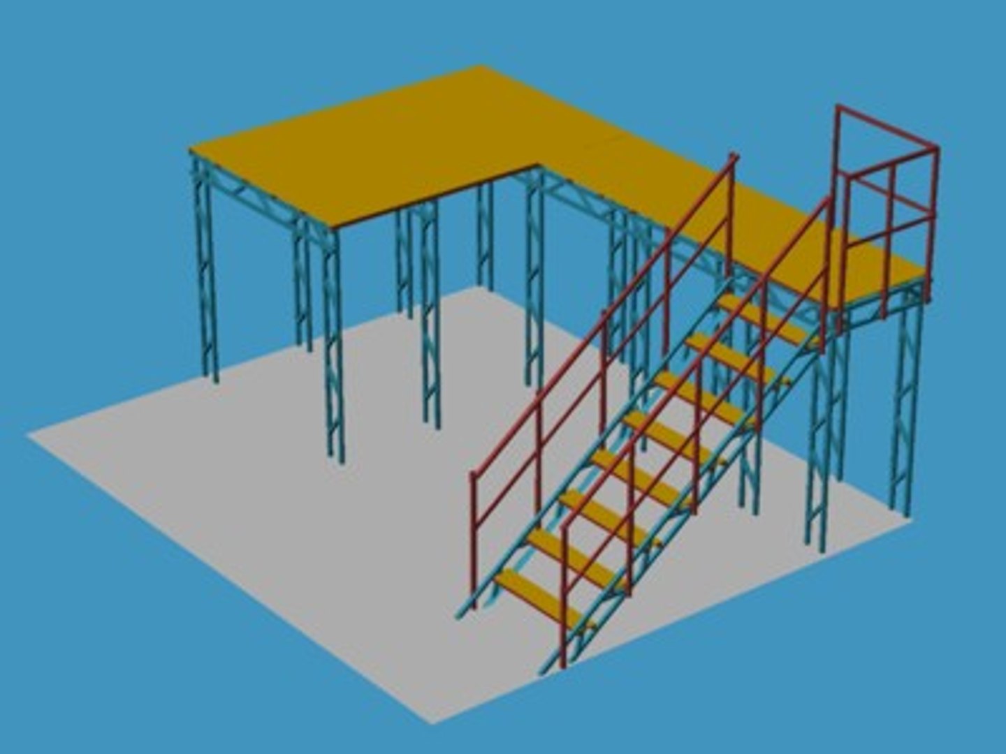 3dm Simple Steel Frame Structure