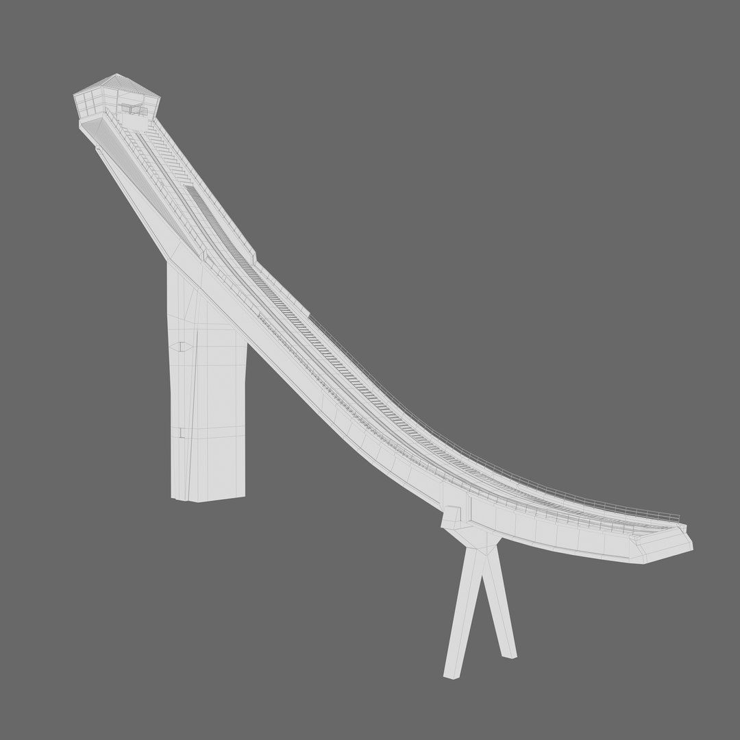 3d Model Ski Long Jump Ramp