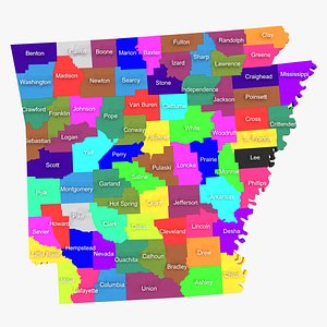 3d model arkansas counties