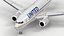 United Airlines Boeing 737-600 with Interior Rigged for Maya 3D model