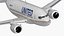 United Airlines Boeing 737-600 with Interior Rigged for Maya 3D model