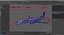 United Airlines Boeing 737-600 with Interior Rigged for Maya 3D model