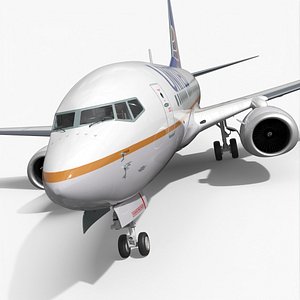 United Airlines Boeing 737-600 with Interior Rigged for Maya