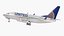 United Airlines Boeing 737-600 with Interior Rigged for Maya 3D model