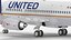United Airlines Boeing 737-600 with Interior Rigged for Maya 3D model