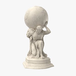 Marble Hercules Holding Globe