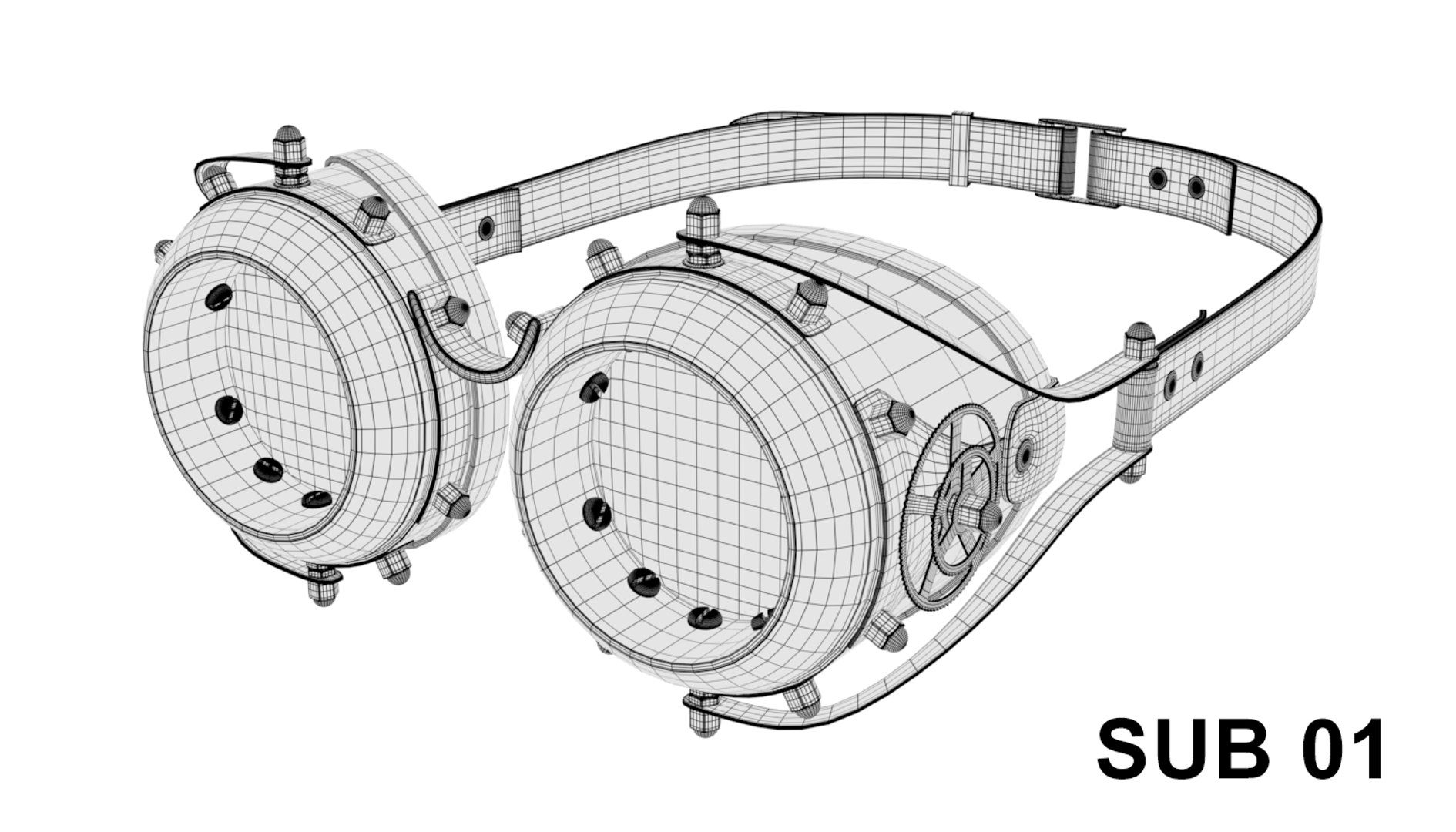 Modello 3D Occhiali Steampunk - TurboSquid 1019945